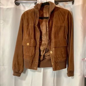 Soft Suede Jacket Brown Size Small
Like New with polyester lining